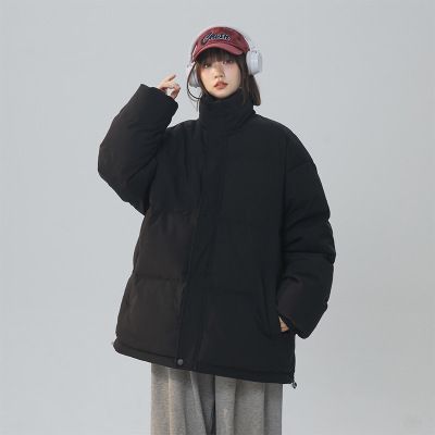 男装秋冬季新款立领加厚保暖宽松慵懒风厚袄面包服情侣款男士外套