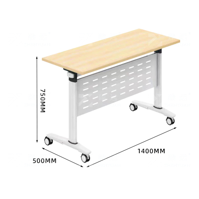 臻远 ZY4072506 折叠培训桌带轮长条桌会议桌可移动办公桌培训学习桌E款1.4米