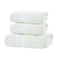 安居先森五星级酒店长绒棉两条毛巾一条浴巾礼盒 一往情深 白(盒)