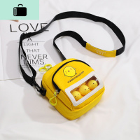 玩偶帆布小包包女2019新款学生百搭ins卡通可爱小鸡包单肩斜挎包NEW LAKE女士单肩包