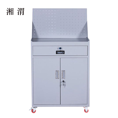 湘渭工具柜加厚铁皮储物柜工厂车间用带抽屉汽修多功能收纳柜灰白色一斗小柜含轮子