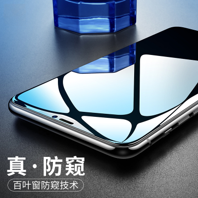 魅爱琳 iPhone 11 Pro Max钢化膜 苹果11全屏全覆盖玻璃 防窥膜手机贴膜前膜 防刮防爆 轻薄弧边简约时尚