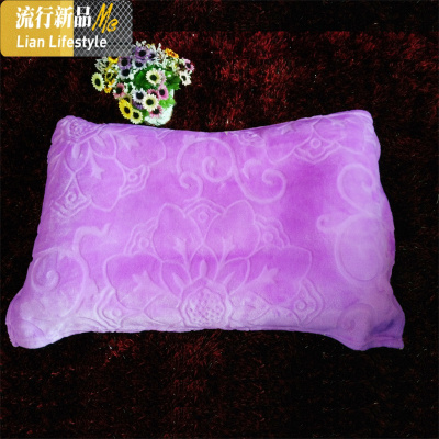 纯色法兰绒枕巾 加厚保暖双面法兰绒珊瑚绒单人枕头巾1对 三维工匠