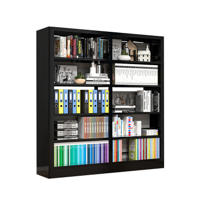 戴劲 书架学校图书馆阅览室书籍架落地资料档案架黑色白色 双面一列二