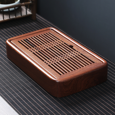 MULTIPOTENT花梨实木盛水小茶盘家用整块加宽加厚办公会客泡茶盘
