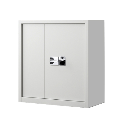 帅畅指纹电子保密柜钢制密码文件柜档案柜矮柜资料柜办公柜单节白色国保指纹