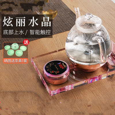 纳丽雅(Naliya)全自动底部上水电热烧水壶电茶炉水晶玻璃抽水智能功夫泡茶具 单炉净水器套餐