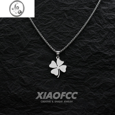 JiMi钛钢不掉色四叶草项链男女2023年新款夏季轻奢小众设计毛衣链