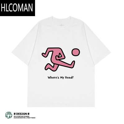 HLCOMAN[我的头呢]小众设计感趣味搞怪哈林凯斯短袖t恤夏男女同款