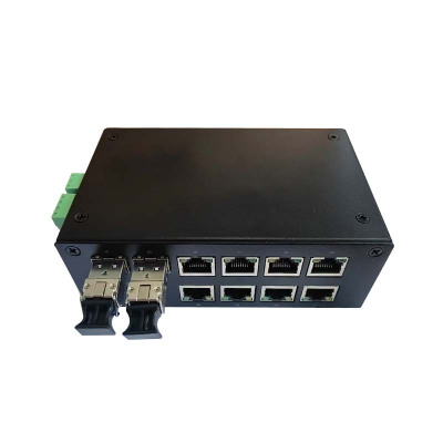 华科亿通 导轨式安防监控交换机 2SFP光口+8电口 (含光模块)HKET 2310