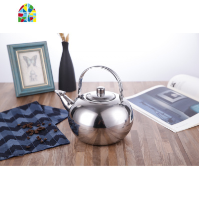 大容量加厚不锈钢玲珑壶花茶壶酒店饭店餐厅食堂泡茶壶带盖烧水壶 FENGHOU 玲珑壶16cm金色(1.5L)4-5人使用