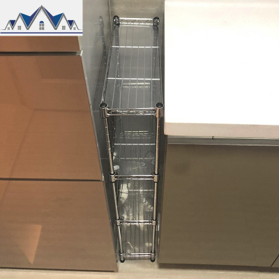 厨房缝隙置物架宽20/25/30cm夹缝收纳架窄缝小空间橱柜边墙角锅架 三维工匠