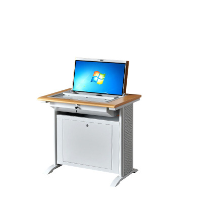 戴劲 翻转桌隐藏式多媒体电教室机房电脑桌嵌入式课桌 020单人位