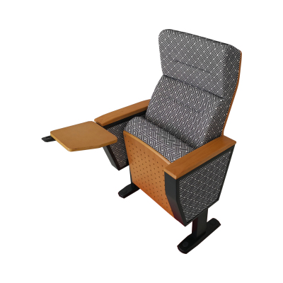 臻远ZY-LTY-61 礼堂椅剧院椅会议室椅子灰色带前写字板单人位