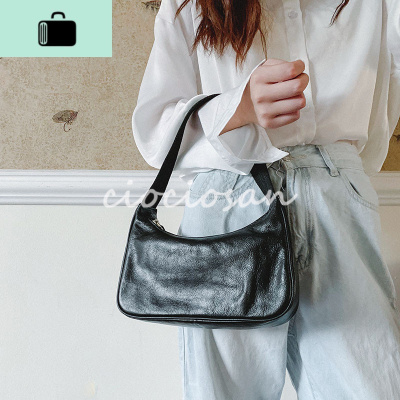 欧美时尚腋下包2020新款肯豆同款小包复古手拎单肩hobo法棍饺子包NEW LAKE 黑色女士单肩包