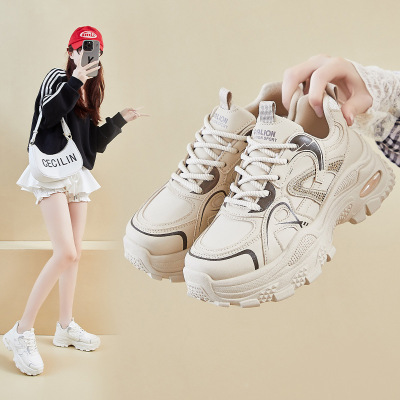 ins韩版新款老爹鞋女秋季跑步休闲街拍厚底增高