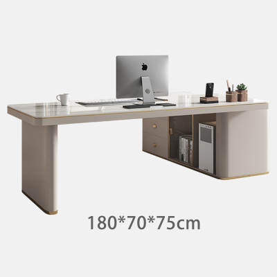 金菲罗格简约现代大理石面板岩板办公桌 180*70*75cm