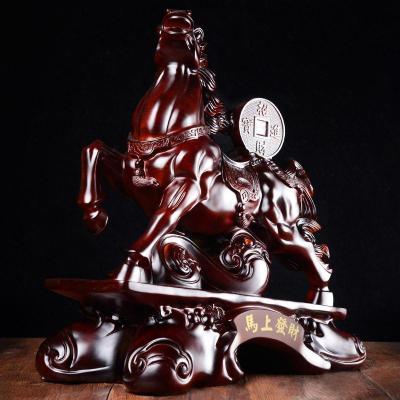 家柏饰(CORATED)马上发财马摆件送领导商务礼品 办公室工艺品