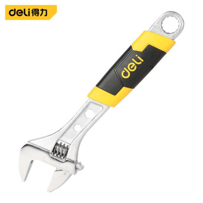 得力(deli)塑柄活动扳手 多功能汽修车机修活络扳手开口扳手