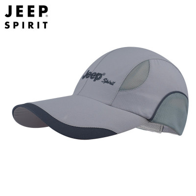 JEEP夏天速干网帽男防晒鸭舌遮阳帽棒球帽透气吉普CA0207新