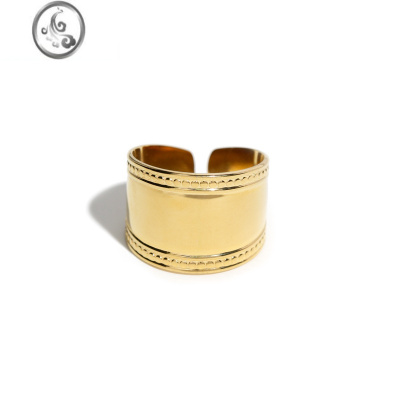 JiMi7CHEN 欧美不掉色钛钢戒指爱心简约个性时髦指环食指戒手饰品男女