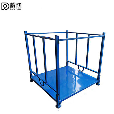 戴劲仓库插管堆垛架巧固架堆叠冷库货架高架码垛架布料架折叠底板双拉杆1500*1500*1500mm