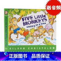 [正版]五只猴子坐树上英文原版绘本 纸板 Five Little Monkeys Sitting in a Tree