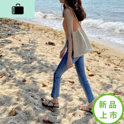 度假ins编包单肩大简约包包2020新款潮单肩手提编织包女水桶包NEW LAKE女士单肩包