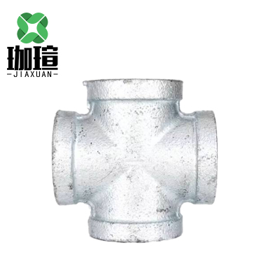 珈瑄 镀锌四通 钢管水管水暖配件消防管件 DN20 单位: 个