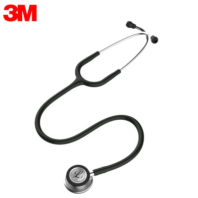 3M听诊器Littmann通用双面型第三代听诊器双头双膜片变频成人儿童学生听诊器医生专用 5620骑士黑