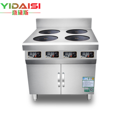 意黛斯YDS-3.5BZ4 商用多头电磁炉大功率煲仔炉 砂锅花甲米粉麻辣烫立式电磁灶四眼台式电磁煲仔炉3.5KW 304