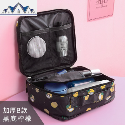 2019新款化妆包小号简约便携大容量随身收纳袋少女旅行手提洗漱包 三维工匠收纳包