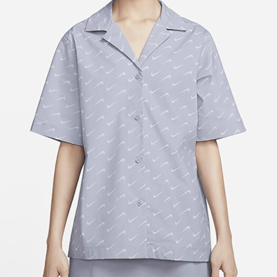 NIKE耐克衬衫运动休闲舒适透气翻领女装DV7931-519 D