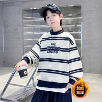 儿童装男童冬装加绒卫衣新款男孩中大童冬季上衣加厚打底衫潮