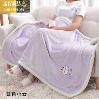 珊瑚绒毯小被子午睡毯办公室小毛毯单人加厚学生宿舍保暖双层冬季 三维工匠