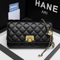 Chevios & Koirh专柜正品真皮小ck女包百搭菱格小香风高级感单肩斜挎腋下小金球链条包