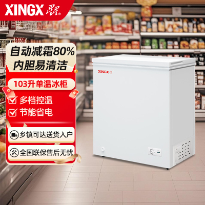 星星(XINGX) 103升家用小型冰箱保鲜冷冻转化柜 自动减霜冰柜冷藏冷冻囤货冷柜 BD/BC-103QE