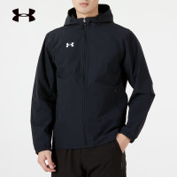 安德玛(Under Armour)梭织连帽夹克男宽松运动服防风训练外套 21600411-001