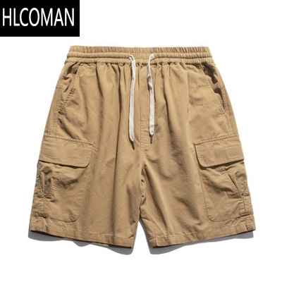 HLCOMAN夏季工装短裤男款休闲宽松大码中裤经典百搭潮牌多口袋五分裤