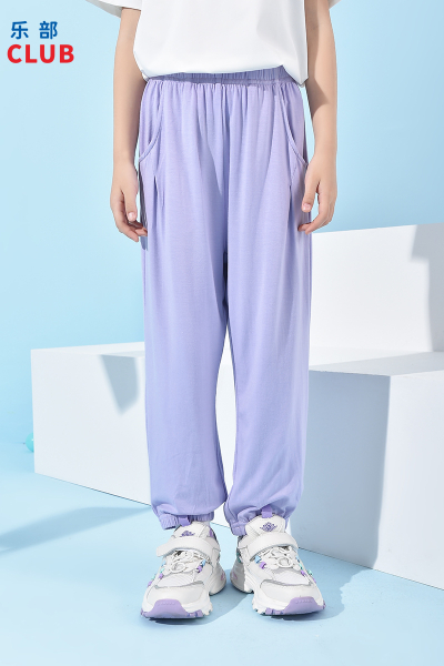 [1件3折]铅笔俱乐部童装2025夏装新款女童裤子儿童九分裤中大童薄款防蚊裤