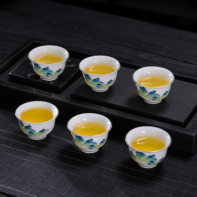 [补贴10%]羊脂玉白瓷主人杯陶瓷杯品茗杯喝茶碗中式功夫小茶杯喝茶茶盏单杯