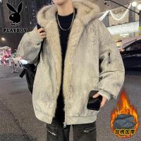 花花公子新款高品质秋冬季青少年加棉加厚棉衣男座山棉服外套