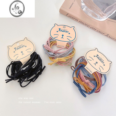 JiMi日系发圈扎头橡皮筋简约气质黑色头绳女夏季网红冷淡风小发绳皮套