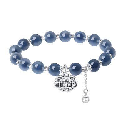 糖心算盘手串玛瑙珠宝首饰平安锁女国风小众设计水晶手链圣诞节平安夜周年纪念日礼品