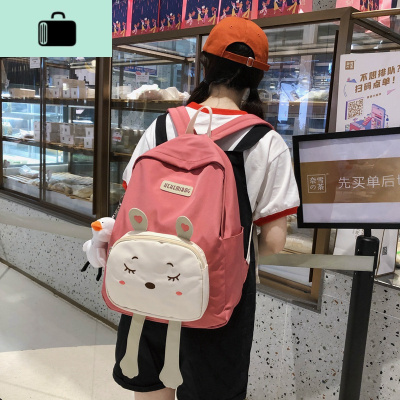 双肩包女可爱ins少女心大容量童趣初中生书包高中小学生旅行背包NEW LAKE
