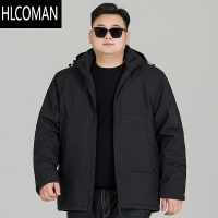 HLCOMAN加肥加大男士棉服外套冬季大码男装加棉夹克胖子p暖休闲棉衣肥佬