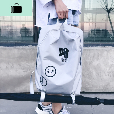 2020新款韩版原宿背包男女休闲简约双肩包潮流个生书包旅行包NEW LAKE