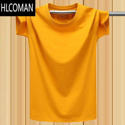 HLCOMAN嘻哈纯色情侣短袖T恤男女体恤潮流汗衫半袖上衣服 宝蓝色