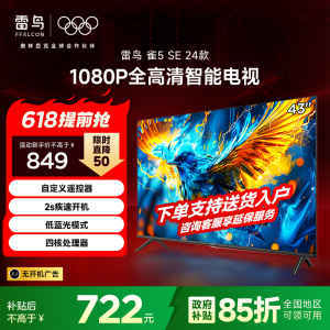 雷鸟雀5SE 24款 43英寸全高清智能网络语音防蓝光平板电视机43F185C-A