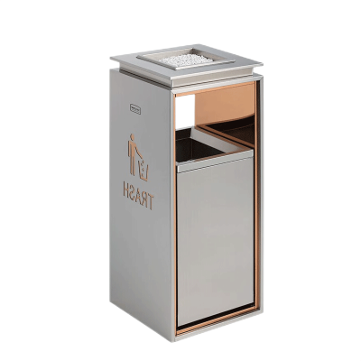 立式不锈钢垃圾桶 33*33*77cm